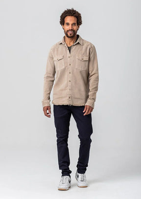 Camisa Sarja Rock e Soda Masculina - Kaqui / 45800