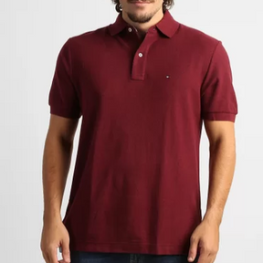 Camisa Gola Polo Tommy Hilfiger Masculina Coupe Sur Ivy - Marsala
