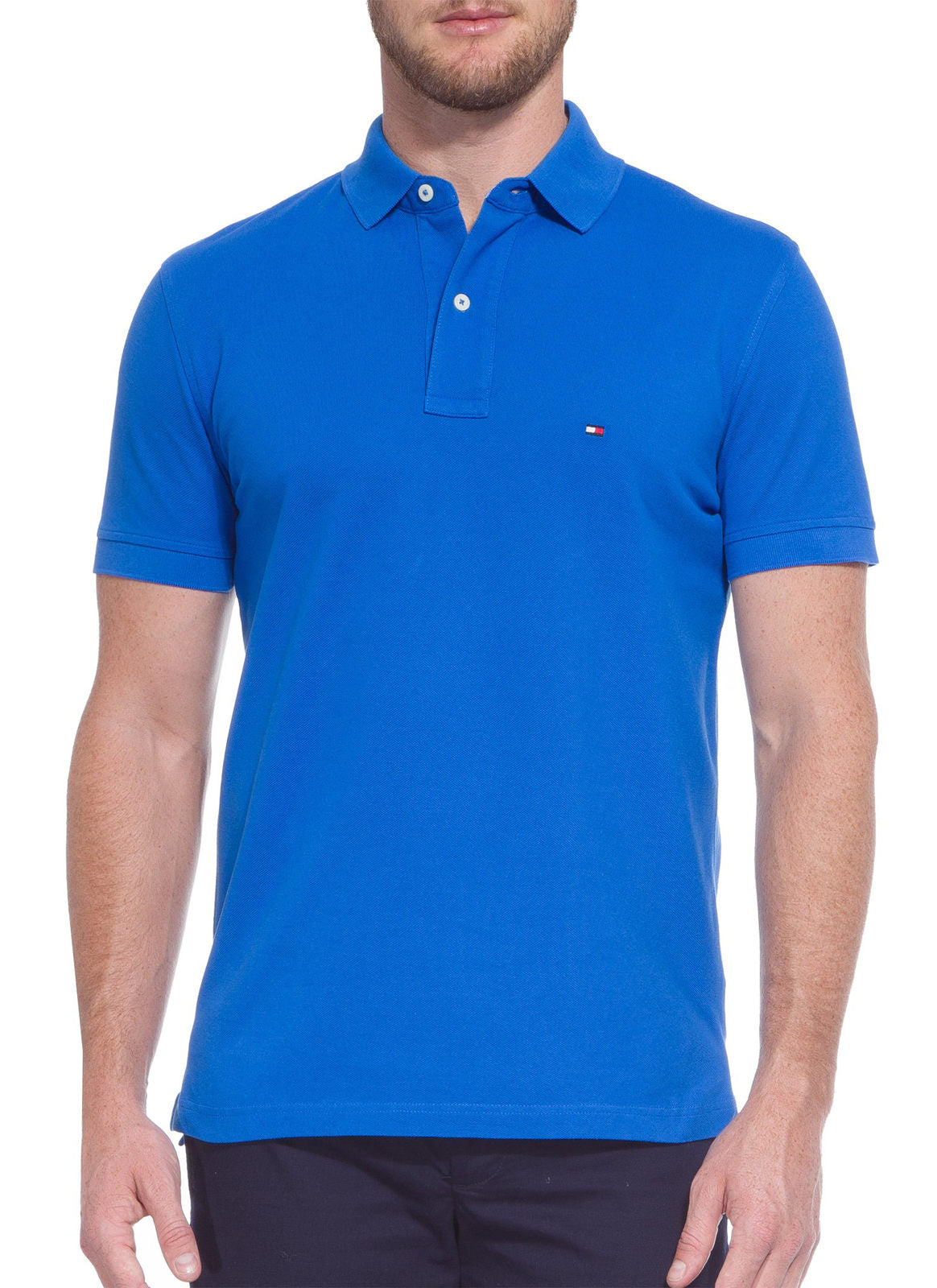Camisa Gola Polo Tommy Hilfiger Masculina Coupe Sur Ivy - Azul Royal