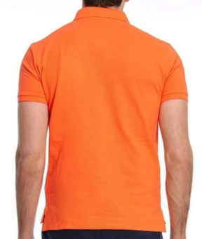 Camisa Gola Polo Ralph Lauren Masculina Custom Fit - Laranja