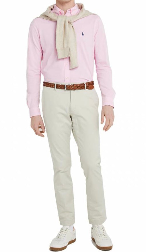 Camisa Social Ralph Lauren Oxford - Rosa Bebê