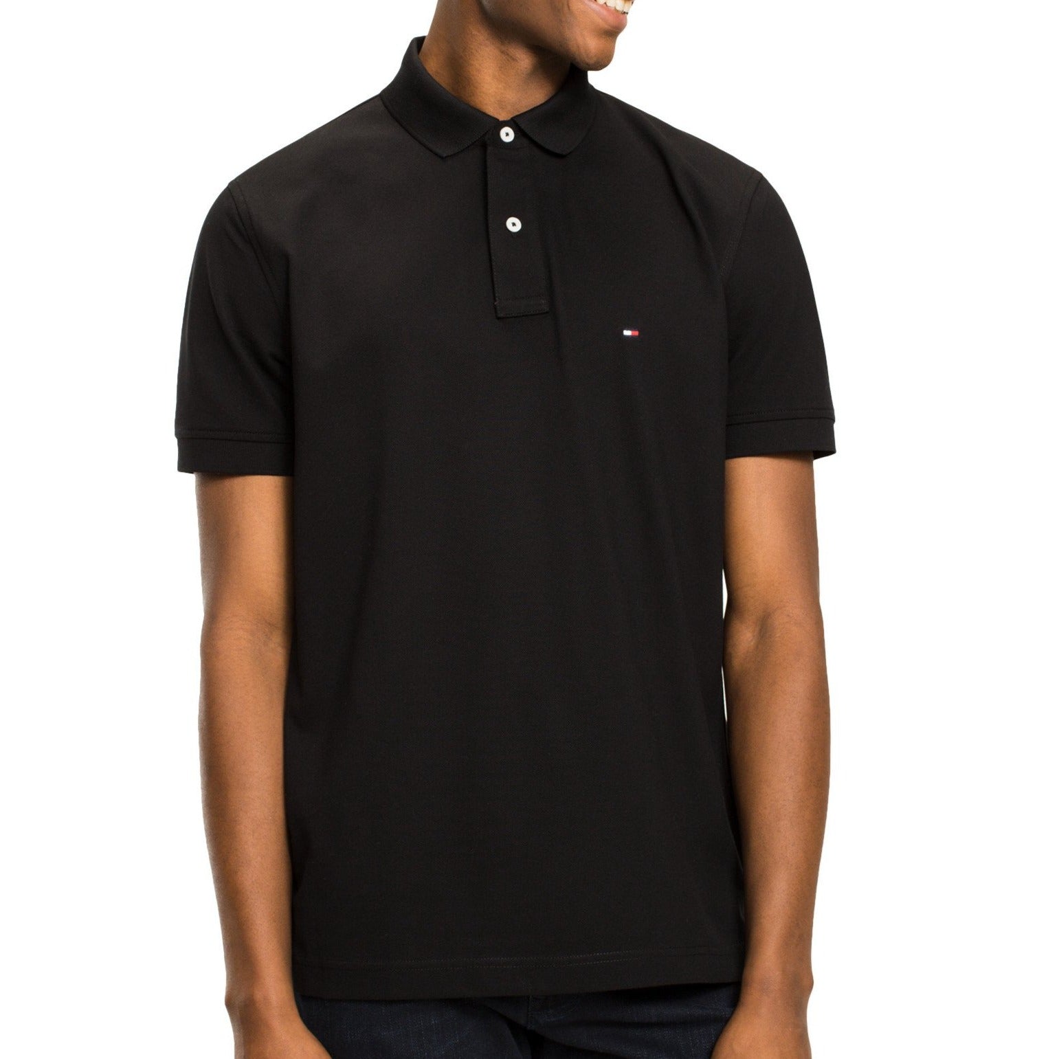 Camisa Gola Polo Tommy Hilfiger Masculina Coupe Sur Ivy - Preta