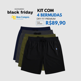 Kit 4 Bermudas Dry Fit