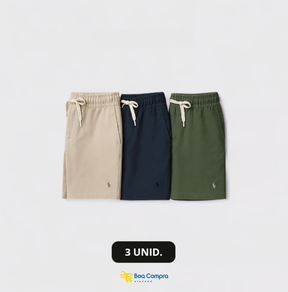 Kit 3 Shorts RL Linho
