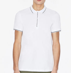 Camisa Polo Armani Exchange Slim Fit - Branca