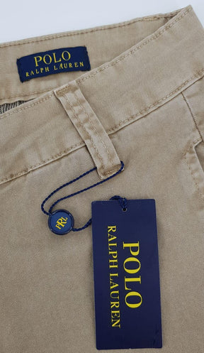 Calça Ralph Lauren de Sarja Chino Stretch Slim Fit - Bege