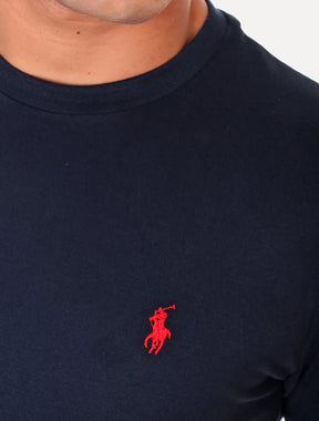 Camiseta Ralph Lauren Masculina Custom Fit - Azul Marinho
